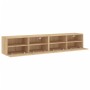 Muebles de pared para TV 2 uds madera roble Sonoma 80x30x30 cm de , Muebles TV - Ref: Foro24-836873, Precio: 77,86 €, Descuen...