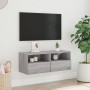 TV wall cabinet engineered wood Sonoma gray 80x30x30 cm by , TV Furniture - Ref: Foro24-836878, Price: 49,36 €, Discount: %