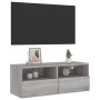 TV wall cabinet engineered wood Sonoma gray 80x30x30 cm by , TV Furniture - Ref: Foro24-836878, Price: 49,36 €, Discount: %