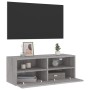 TV wall cabinet engineered wood Sonoma gray 80x30x30 cm by , TV Furniture - Ref: Foro24-836878, Price: 49,36 €, Discount: %