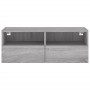 TV wall cabinet engineered wood Sonoma gray 80x30x30 cm by , TV Furniture - Ref: Foro24-836878, Price: 49,36 €, Discount: %