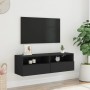 Mueble de pared para TV madera de ingeniería negro 100x30x30 cm de , Muebles TV - Ref: Foro24-836884, Precio: 53,70 €, Descue...