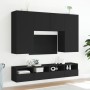 Mueble de pared para TV madera de ingeniería negro 100x30x30 cm de , Muebles TV - Ref: Foro24-836884, Precio: 53,70 €, Descue...