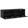 Mueble de pared para TV madera de ingeniería negro 100x30x30 cm de , Muebles TV - Ref: Foro24-836884, Precio: 53,70 €, Descue...