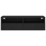 Mueble de pared para TV madera de ingeniería negro 100x30x30 cm de , Muebles TV - Ref: Foro24-836884, Precio: 53,70 €, Descue...