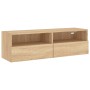 Sonoma oak engineered wood TV wall cabinet 100x30x30 cm by , TV Furniture - Ref: Foro24-836886, Price: 60,58 €, Discount: %