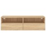 Sonoma oak engineered wood TV wall cabinet 100x30x30 cm by , TV Furniture - Ref: Foro24-836886, Price: 60,58 €, Discount: %