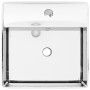 Lavabo con rebosadero 41x41x15 cm cerámica plateado de vidaXL, Lavabos - Ref: Foro24-143477, Precio: 63,97 €, Descuento: %