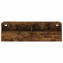 Engineered wood TV wall cabinet smoked oak 100x30x30 cm by , TV Furniture - Ref: Foro24-836890, Price: 61,73 €, Discount: %