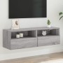 Sonoma engineered wood TV wall cabinet gray 100x30x30 cm by , TV Furniture - Ref: Foro24-836892, Price: 67,18 €, Discount: %