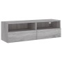 Sonoma engineered wood TV wall cabinet gray 100x30x30 cm by , TV Furniture - Ref: Foro24-836892, Price: 67,18 €, Discount: %