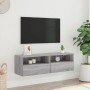 Sonoma engineered wood TV wall cabinet gray 100x30x30 cm by , TV Furniture - Ref: Foro24-836892, Price: 67,18 €, Discount: %