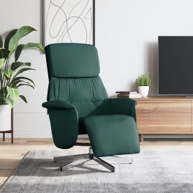 Sillón reclinable con reposapiés tela verde oscuro de , Sillones - Ref: Foro24-356661, Precio: 202,99 €, Descuento: %