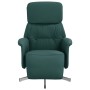 Sillón reclinable con reposapiés tela verde oscuro de , Sillones - Ref: Foro24-356661, Precio: 203,24 €, Descuento: %