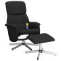 Sillón reclinable de masaje con reposapiés tela negro de , Sillones - Ref: Foro24-356680, Precio: 147,99 €, Descuento: %