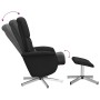 Sillón reclinable de masaje con reposapiés tela negro de , Sillones - Ref: Foro24-356680, Precio: 147,99 €, Descuento: %