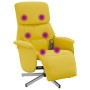 Light yellow fabric massage recliner with footrest by , Armchairs - Ref: Foro24-356677, Price: 193,99 €, Discount: %