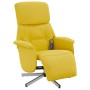 Sillón reclinable de masaje con reposapiés tela amarillo claro de , Sillones - Ref: Foro24-356677, Precio: 193,99 €, Descuent...