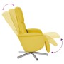 Light yellow fabric massage recliner with footrest by , Armchairs - Ref: Foro24-356677, Price: 193,99 €, Discount: %