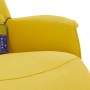 Light yellow fabric massage recliner with footrest by , Armchairs - Ref: Foro24-356677, Price: 193,99 €, Discount: %