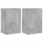 Wall TV cabinets 2 pcs wood gray concrete 40.5x30x60 cm by , TV Furniture - Ref: Foro24-836917, Price: 71,04 €, Discount: %