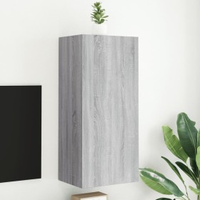 Sonoma gray engineered wood wall TV cabinet 40.5x30x90 cm by , TV Furniture - Ref: Foro24-836929, Price: 57,50 €, Discount: %