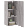 Sonoma gray engineered wood wall TV cabinet 40.5x30x90 cm by , TV Furniture - Ref: Foro24-836929, Price: 57,37 €, Discount: %