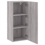 Sonoma gray engineered wood wall TV cabinet 40.5x30x90 cm by , TV Furniture - Ref: Foro24-836929, Price: 57,37 €, Discount: %