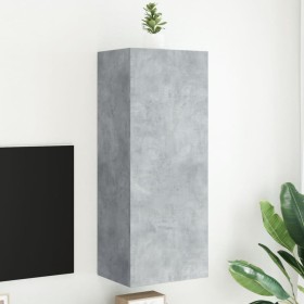 Concrete gray wood wall TV cabinet 40.5x30x102 cm by , TV Furniture - Ref: Foro24-836934, Price: 61,99 €, Discount: %