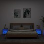 Mesitas de noche de pared con luces LED 2 uds gris Sonoma de , Muebles TV - Ref: Foro24-837075, Precio: 55,50 €, Descuento: %