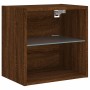 Wall bedside tables with LED lights 2 units brown oak by , TV Furniture - Ref: Foro24-837077, Price: 54,50 €, Discount: %