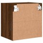 Wall bedside tables with LED lights 2 units brown oak by , TV Furniture - Ref: Foro24-837077, Price: 55,99 €, Discount: %