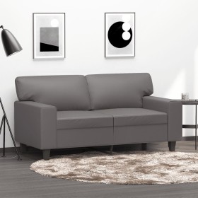 Gray synthetic leather 2-seater sofa 120 cm by , Sofas - Ref: Foro24-359414, Price: 244,76 €, Discount: %