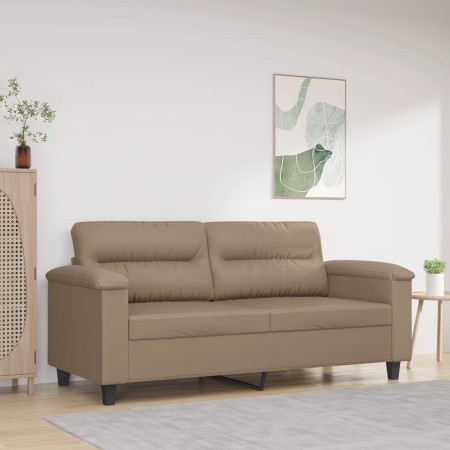 2-Sitzer-Sofa aus cappuccinofarbenem Kunstleder, 140 cm von , Sofas - Ref: Foro24-359587, Preis: 247,93 €, Rabatt: %