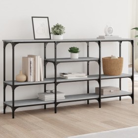 Mesa consola madera de ingeniería gris Sonoma 160x29x80 cm de , Mesas auxiliares - Ref: Foro24-839066, Precio: 83,99 €, Descu...