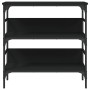 Mesa consola madera de ingeniería negra 75x32x75 cm de , Mesas auxiliares - Ref: Foro24-839053, Precio: 49,33 €, Descuento: %