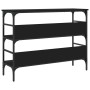 Mesa consola madera de ingeniería negro 100x32x75 cm de , Mesas auxiliares - Ref: Foro24-839058, Precio: 62,27 €, Descuento: %