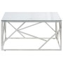 Silver stainless steel and tempered glass coffee table by , Coffee table - Ref: Foro24-349947, Price: 180,05 €, Discount: %