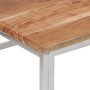 Couchtisch aus silbernem Edelstahl und massivem Akazienholz von , Couchtisch - Ref: Foro24-349951, Preis: 138,59 €, Rabatt: %