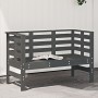 Garden bench solid gray pine wood 111.5x53x71 cm by , garden benches - Ref: Foro24-825137, Price: 102,75 €, Discount: %