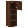 TV cabinets with LED lights 2 pcs oak brown 30.5x30x90 cm by , TV Furniture - Ref: Foro24-837014, Price: 89,94 €, Discount: %