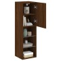 TV cabinets with LED lights 2 pcs oak brown 30.5x30x102 cm by , TV Furniture - Ref: Foro24-837028, Price: 97,74 €, Discount: %