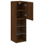 TV cabinets with LED lights 2 pcs oak brown 30.5x30x102 cm by , TV Furniture - Ref: Foro24-837028, Price: 97,74 €, Discount: %