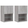 Muebles para TV con luces LED 2 uds gris Sonoma 40,5x30x60 cm de , Muebles TV - Ref: Foro24-837040, Precio: 96,55 €, Descuent...