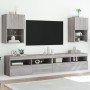 TV cabinets with LED lights 2 pcs Sonoma gray 40.5x30x60 cm by , TV Furniture - Ref: Foro24-837040, Price: 93,01 €, Discount: %