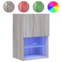 Muebles para TV con luces LED 2 uds gris Sonoma 40,5x30x60 cm de , Muebles TV - Ref: Foro24-837040, Precio: 96,55 €, Descuent...