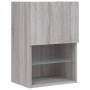 TV cabinets with LED lights 2 pcs Sonoma gray 40.5x30x60 cm by , TV Furniture - Ref: Foro24-837040, Price: 93,01 €, Discount: %