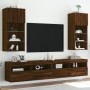 TV cabinets with LED lights 2 pcs oak brown 40.5x30x90 cm by , TV Furniture - Ref: Foro24-837056, Price: 98,36 €, Discount: %