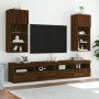 TV cabinets with LED lights 2 pcs oak brown 40.5x30x90 cm by , TV Furniture - Ref: Foro24-837056, Price: 98,36 €, Discount: %