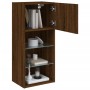 TV cabinets with LED lights 2 pcs oak brown 40.5x30x90 cm by , TV Furniture - Ref: Foro24-837056, Price: 98,36 €, Discount: %